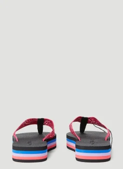 Paisley Print Flip Flops