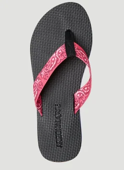 Paisley Print Flip Flops