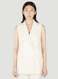Pallida Double Breasted Sleeveless Blazer