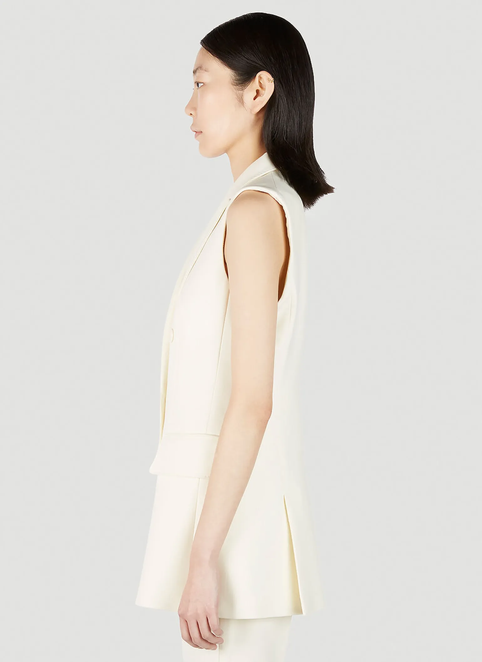 Pallida Double Breasted Sleeveless Blazer