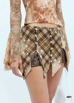 Panelly Silk Mini Skirt