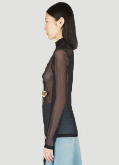 Paris' Best Long-Sleeve Mesh Top