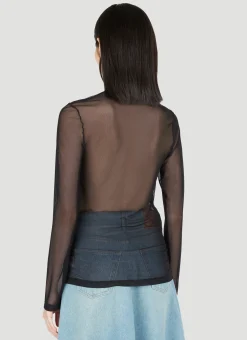 Paris' Best Long-Sleeve Mesh Top
