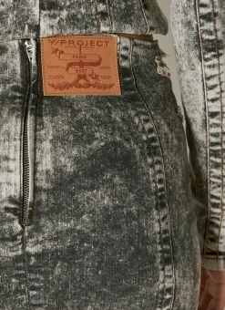 Paris' Best Patch Denim Mini Skirt