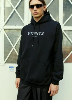 Paris Crystal Logo Hooded Sweatshirt
