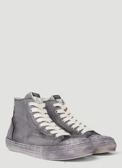 Past Sole Overdyed High Top Sneakers
