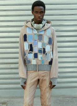 Patched Hooded Sweatshirt