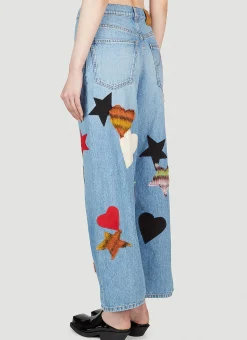 Patchwork Cropped Jeans