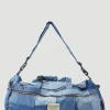 Patchwork Denim Duffle Bag