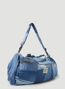 Patchwork Denim Duffle Bag
