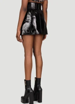 Patent Leather Mini Skirt