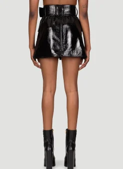 Patent Leather Mini Skirt