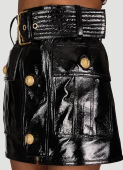 Patent Leather Mini Skirt