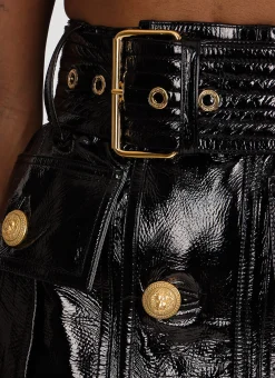 Patent Leather Mini Skirt