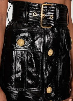 Patent Leather Mini Skirt