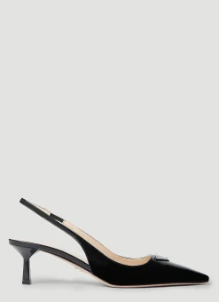 Patent Slingback Kitten Heels