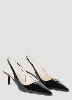Patent Slingback Kitten Heels
