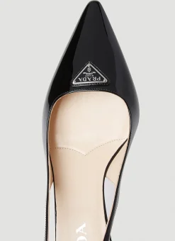 Patent Slingback Kitten Heels