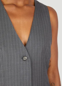 Pinstriped Wool Jumpsuit
