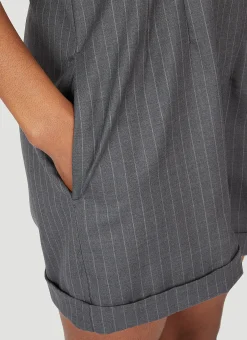 Pinstriped Wool Jumpsuit