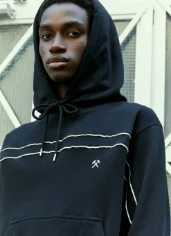 Piping Hooded Sweatshirt