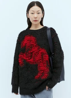 Pixel Horse Jacquard Knit Sweater