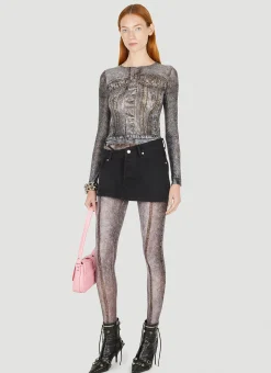 P-Koll F2 Denim Effect Leggings