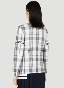 Plaid Single Breasted Blazer