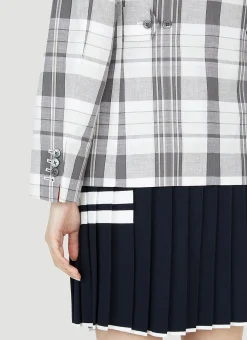 Plaid Single Breasted Blazer