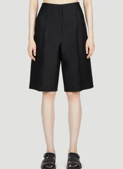 Pleated Bermuda Shorts