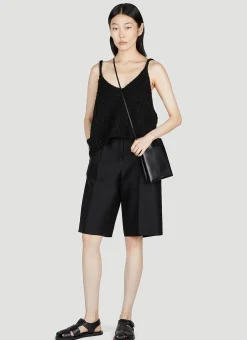 Pleated Bermuda Shorts
