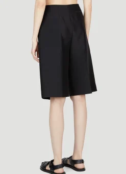 Pleated Bermuda Shorts