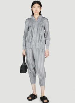 Pleated Hooded Sweatshirt