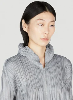 Pleated Hooded Sweatshirt