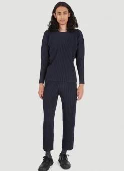 Plisse Long Sleeve Top