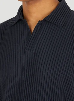 Plisse Polo Shirt