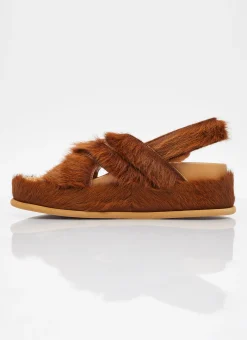 Ponyhair Sandals
