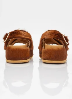 Ponyhair Sandals