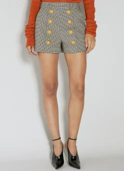 Prince Of Wales Pleated Shorts