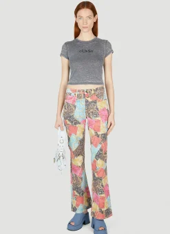 Printed Flared Jeans