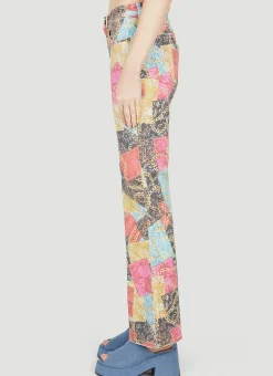 Printed Flared Jeans