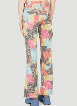 Printed Flared Jeans