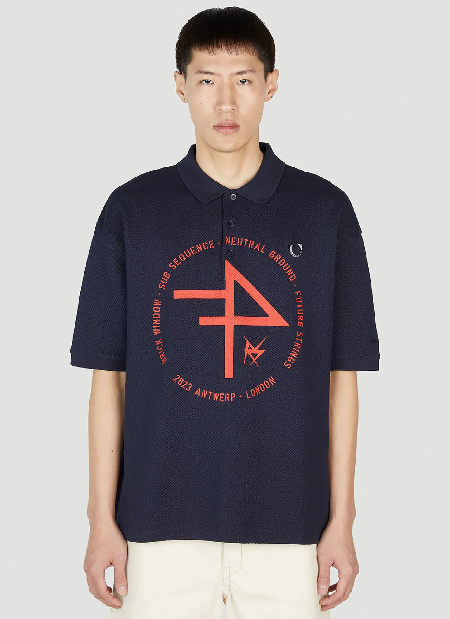 Printed Polo Top