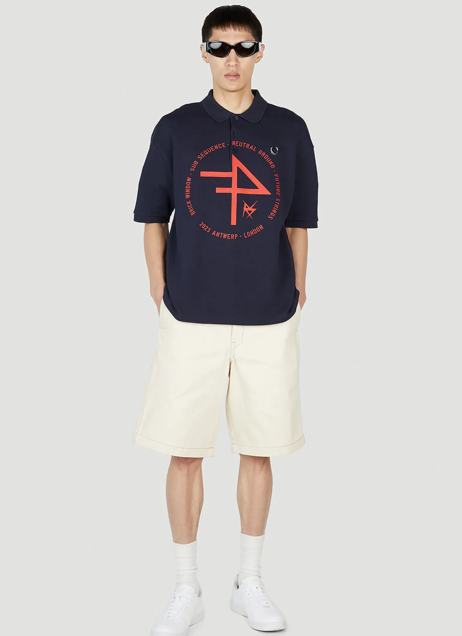 Printed Polo Top