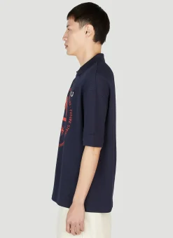 Printed Polo Top