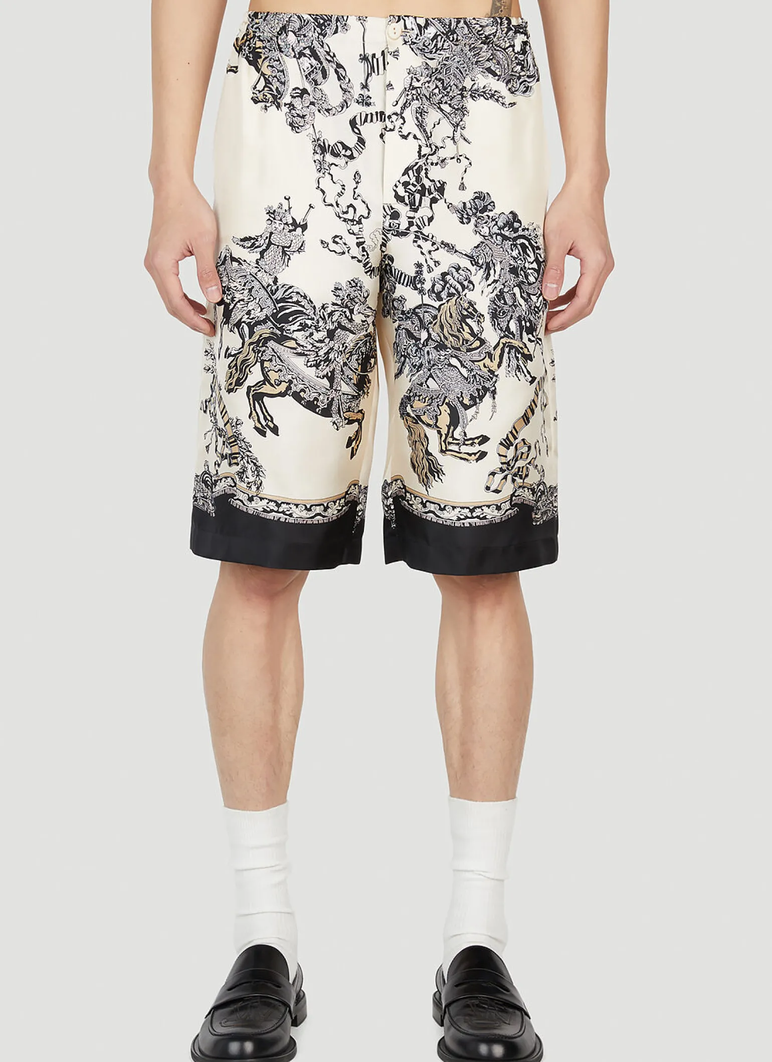 Printed Silk Shorts