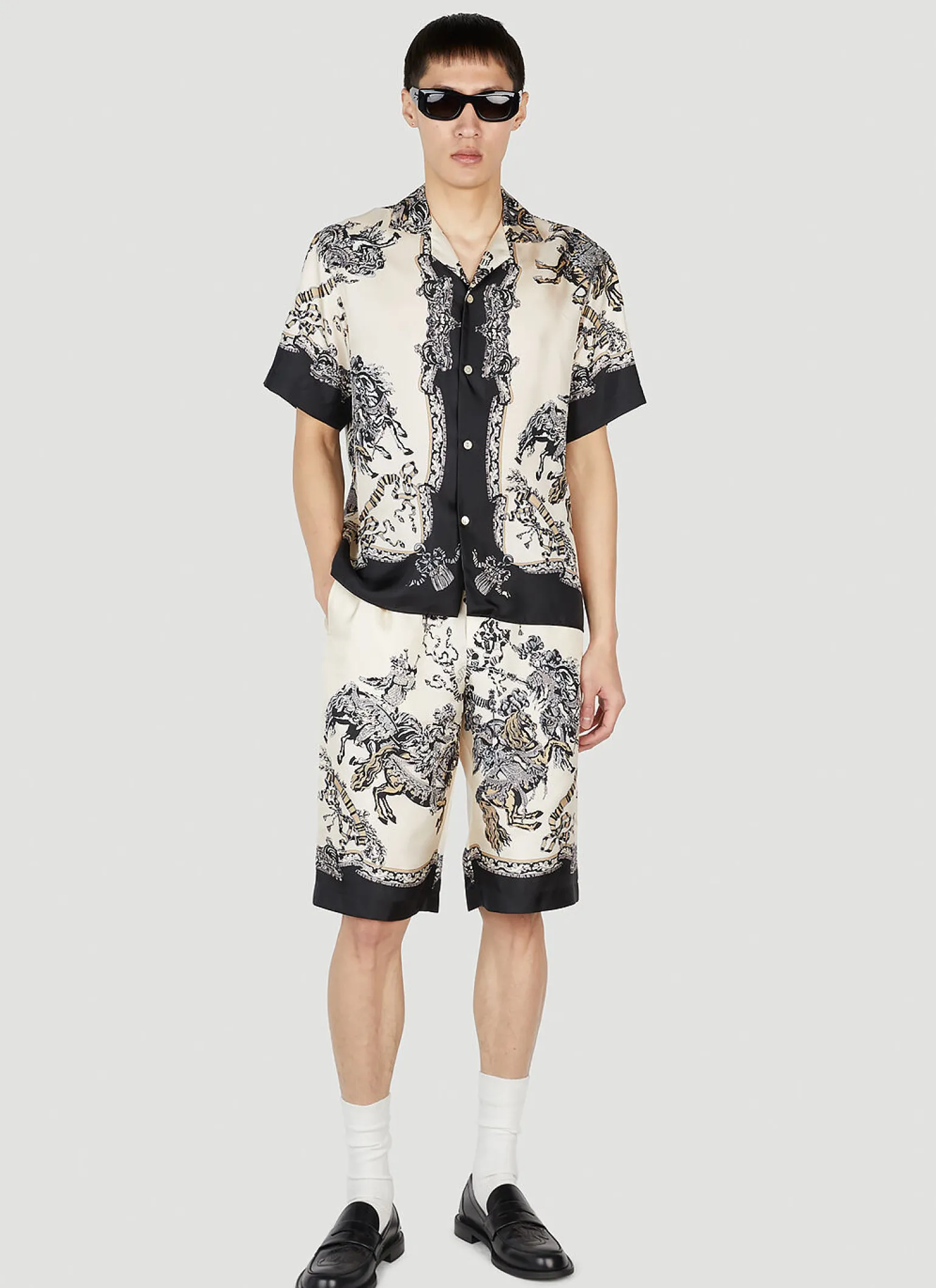 Printed Silk Shorts