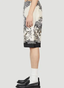 Printed Silk Shorts
