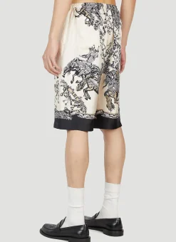 Printed Silk Shorts