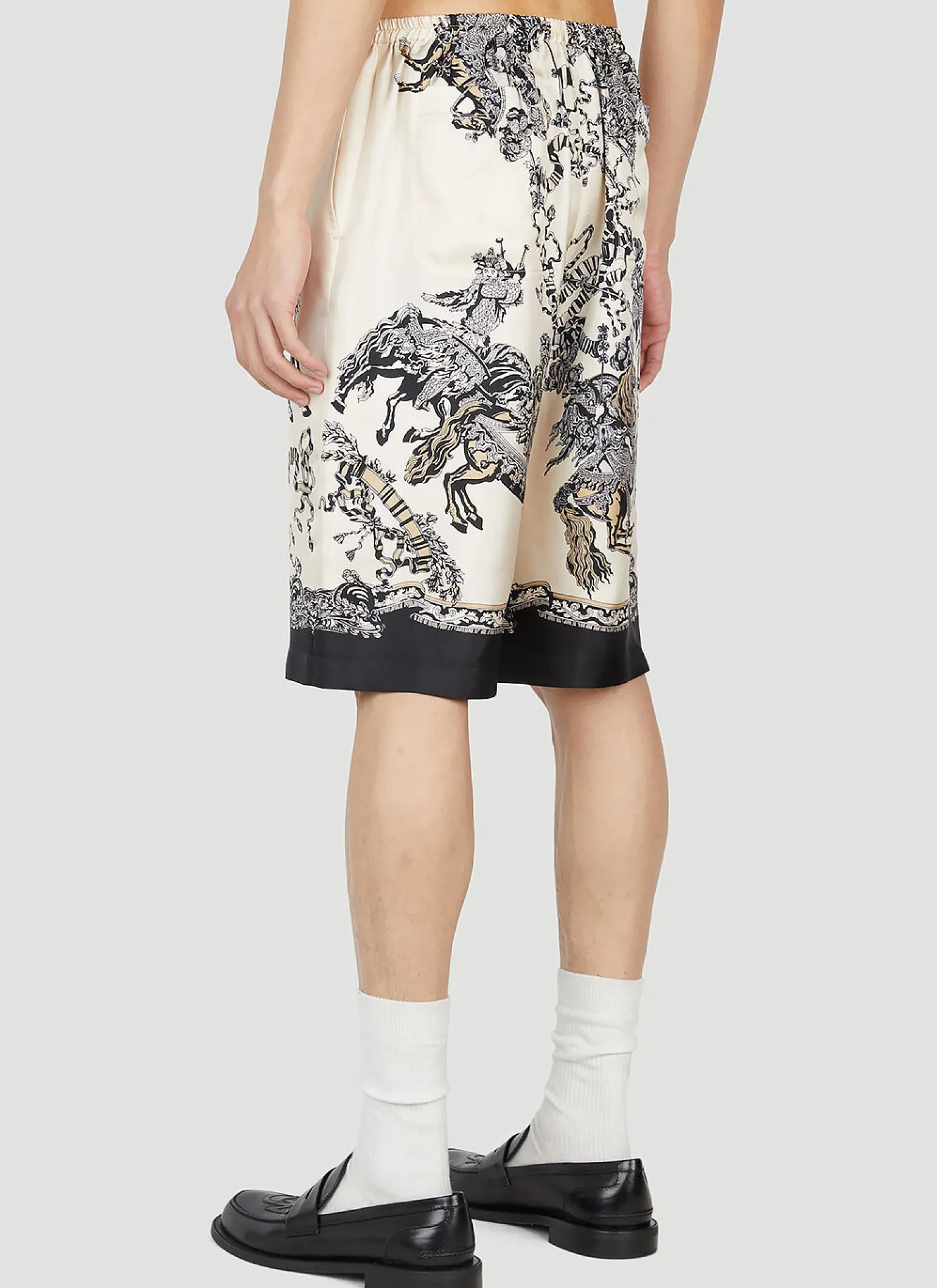 Printed Silk Shorts